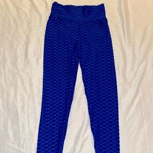 🌻Royal Blue Honeycomb Anti-Cellulite Leggings